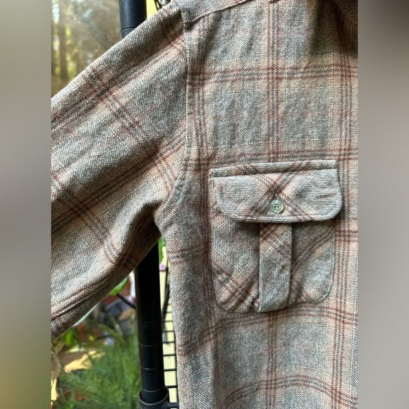 PENDLETON Brown/Gray 100% Wool Vintage Great Condition Size Medium 1960’s - Picture 5 of 16